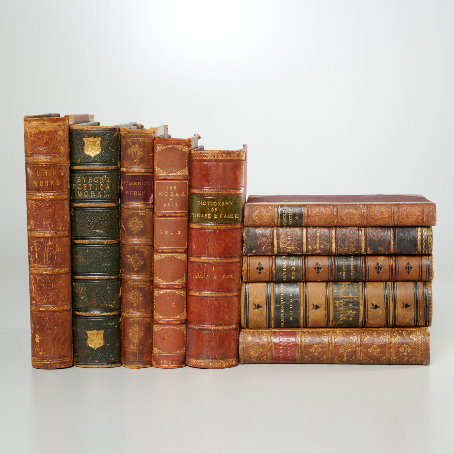 (10) VOL. 19TH C. LEATHER