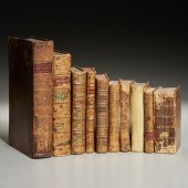 (10) VOLS. 18TH C. LEATHER BOU