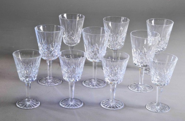 (10) WATERFORD GLASSESSix red