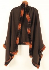 100% CASHMERE BROWN COLORED FU