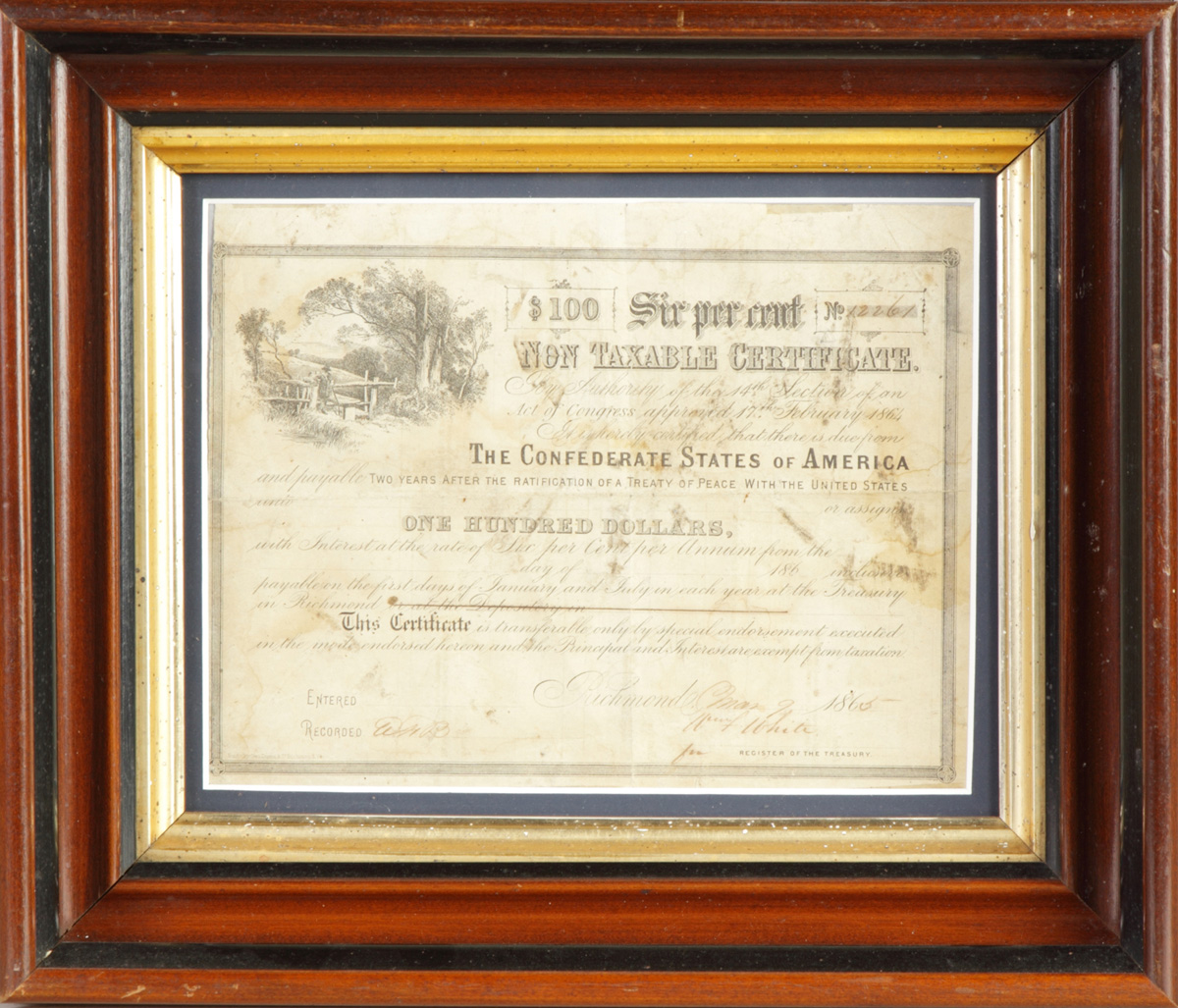 $100 Non Taxable Certificate #12261