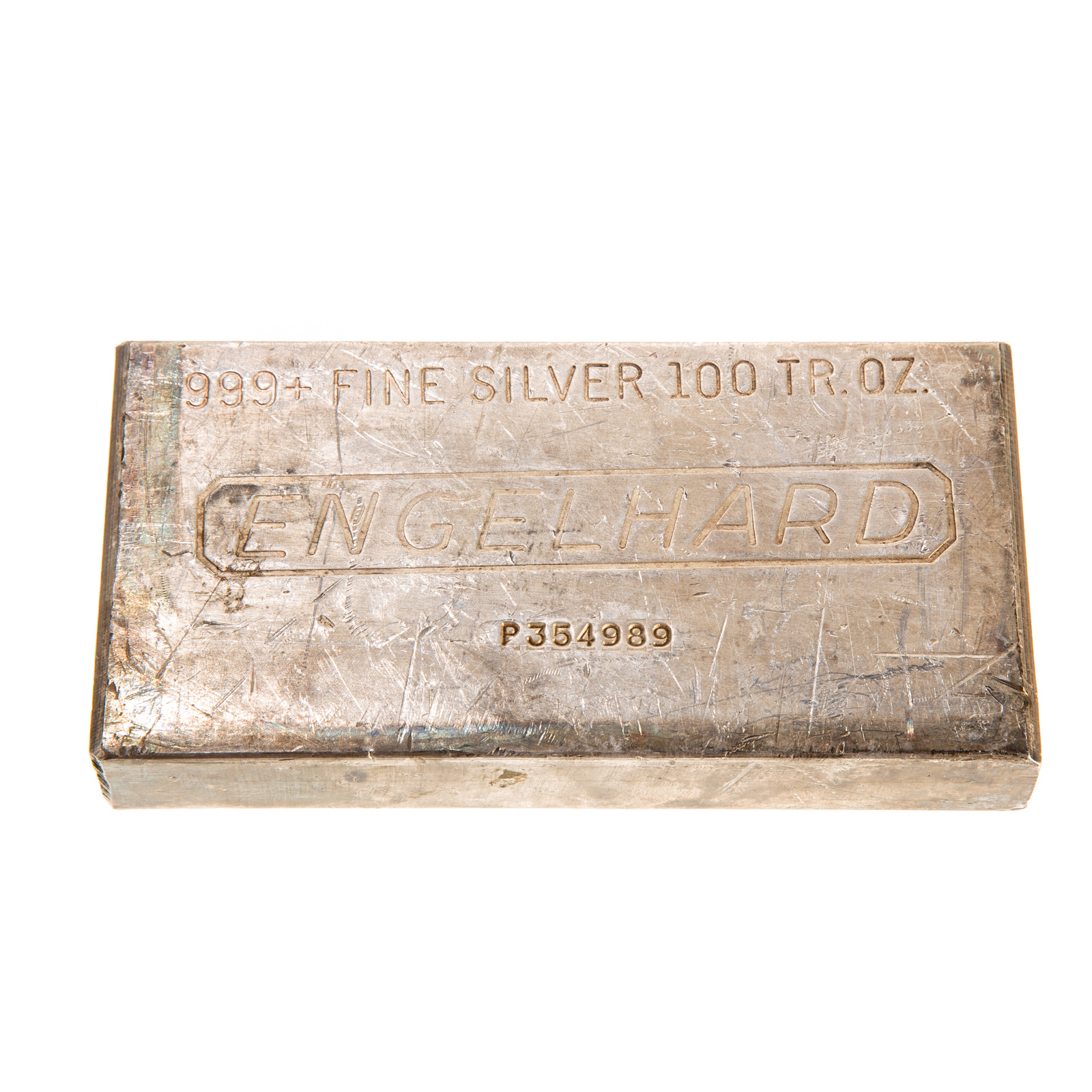 100 OZ ENGELHARD .999 SILVER BAR