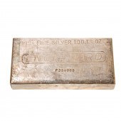 100 OZ ENGELHARD .999 SILVER B