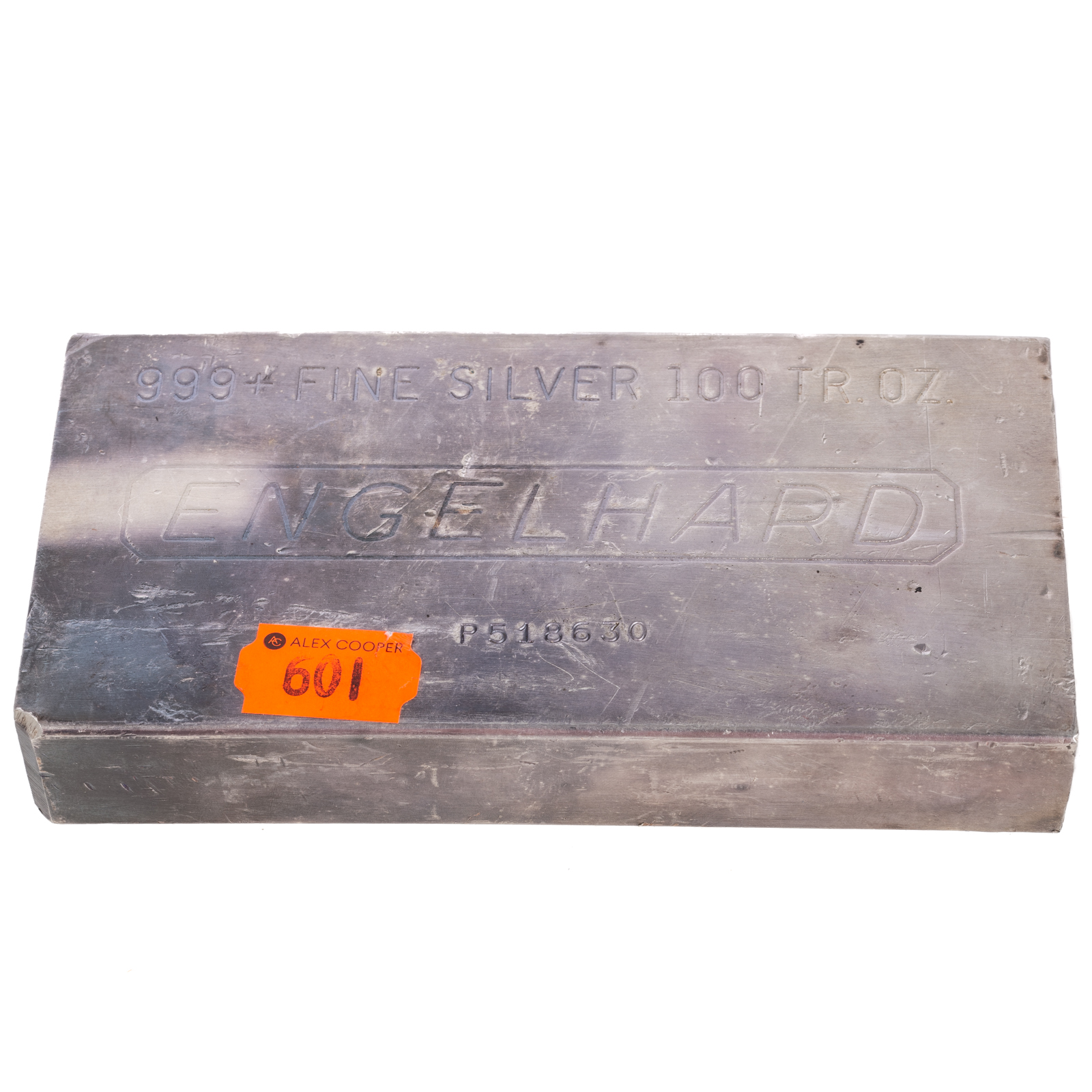 100 OZ ENGLEHARD .999 SILVER BAR SN