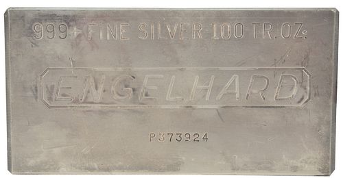 100 TROY OZ. ENGELHARD SILVER