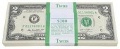 (100) U.S. TWO-DOLLAR BILLS, C