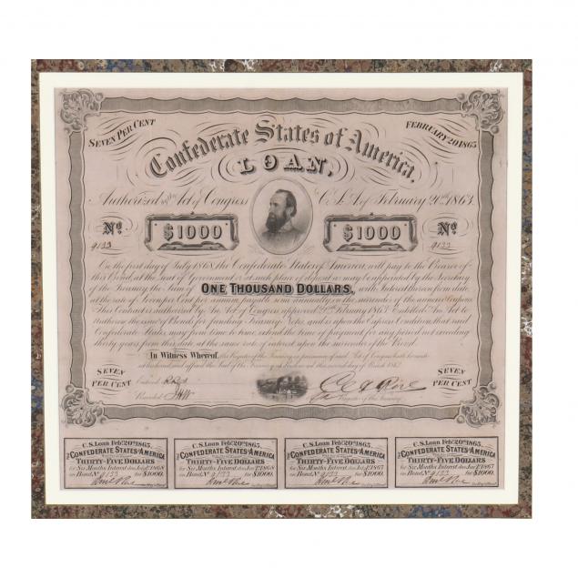 $1000 CONFEDERATE BOND, ACT OF