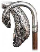 102. SILVER PLATED FIGURAL CAN