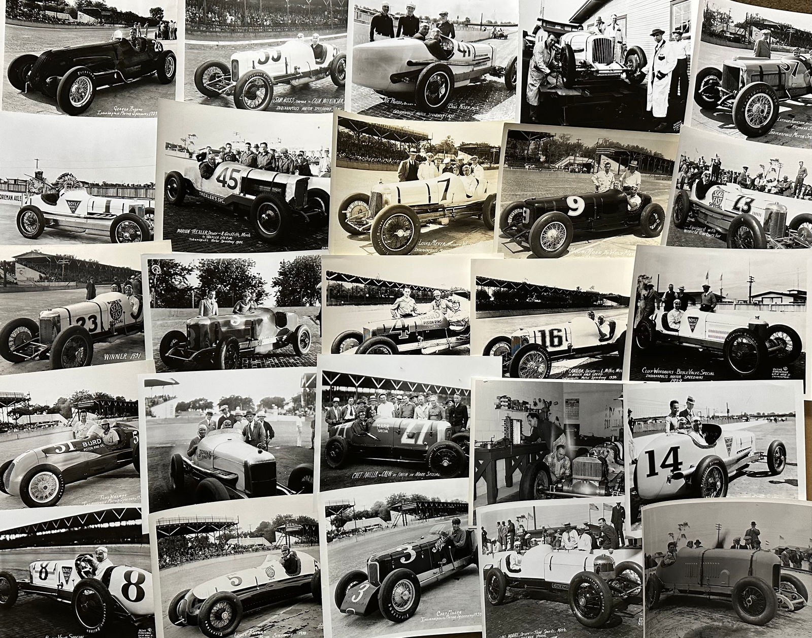 104 RACE PHOTOS, LATE 1920’S -