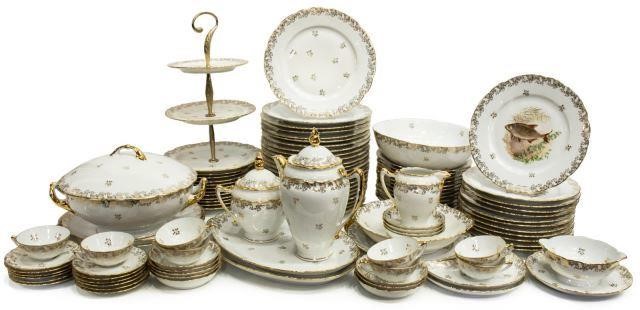 (105) FRENCH LIMOGES PARCEL GILT