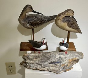 10"H shore bird decoy on stand