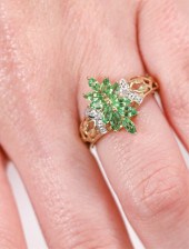 10K BI COLOR 1 CTW PERIDOT & S