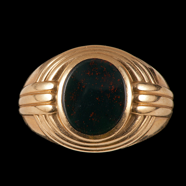 10k Bloodstone Gentleman's Ring 10k