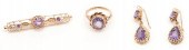 10K GOLD & AMETHYST RING, BROO