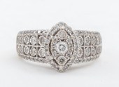 10K GOLD DIAMOND WIDE BAND & M