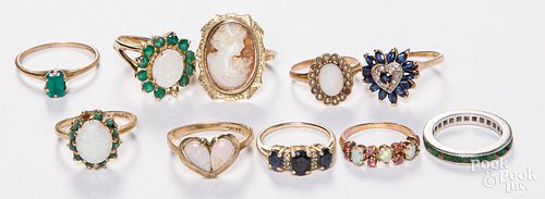 10K GOLD RINGS AND A PLATINUM
