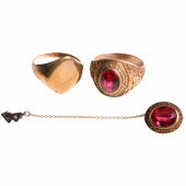 10K Highschool ring, signet ri