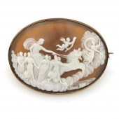 10K ROSE GOLD SHELL CAMEO BROO
