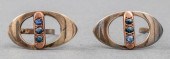 10K ROSE GOLD & SILVER SAPPHIR