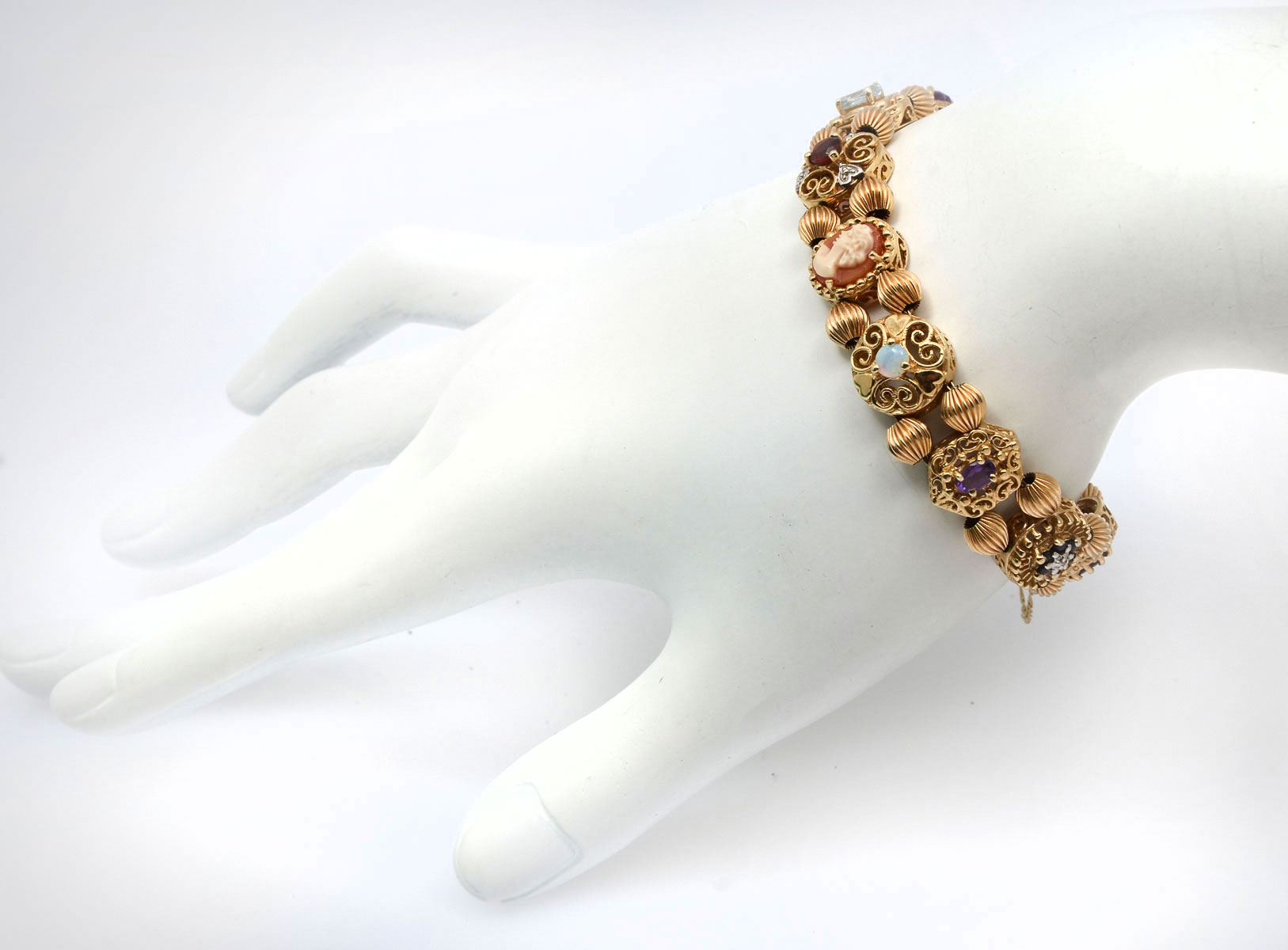 10K SLIDE BRACELET: 10K yellow gold
