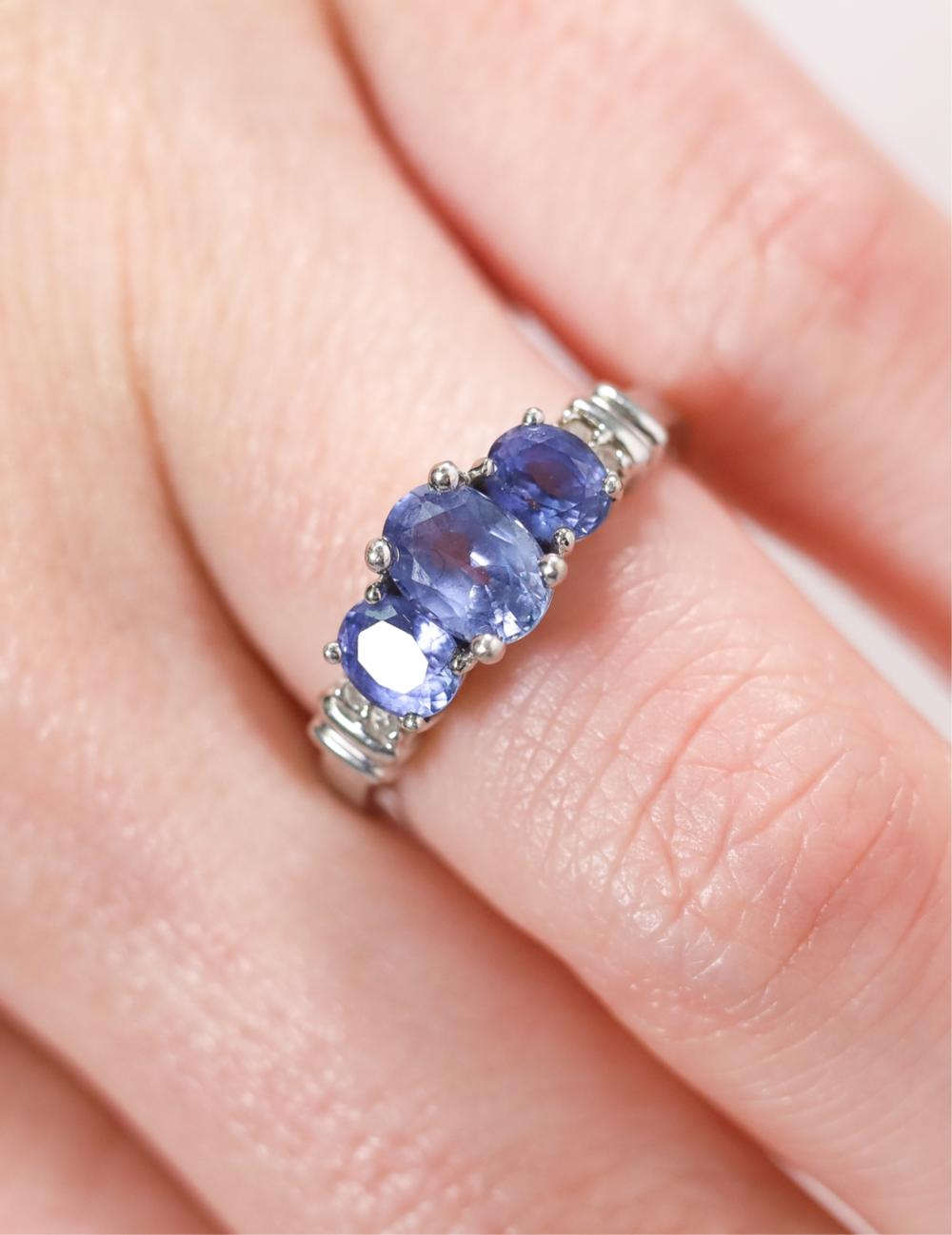 10K WG 1.8CTW SAPPHIRE & DIAMOND