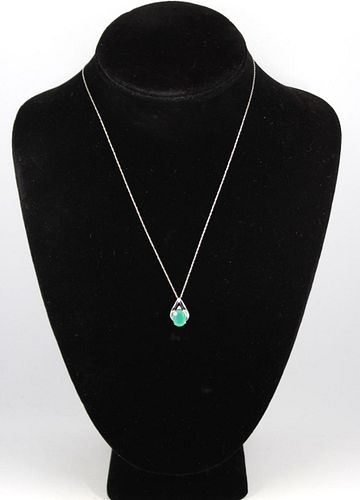 10K WHITE GOLD &AMP; CHALCEDONY