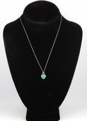 10K WHITE GOLD & CHALCEDONY PE