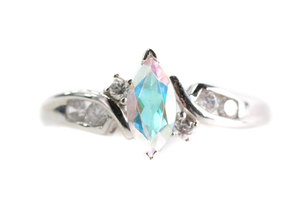 10K WHITE GOLD MERCURY MYSTIC TOPAZ