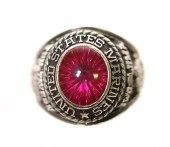 10K WHITE GOLD & RUBY U.S. MAR