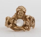 10K YELLOW GOLD CARVED GENIE &