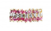 10K YELLOW GOLD RUBY AND DIAMO