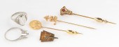 10K Yellow Gold Stickpins, Rin