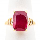 10K YG, ENHANCED RUBY & DIAMON