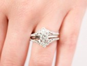 10K/14K WG ENGAGEMENT RING SET
