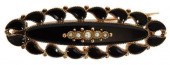 10KT ROSE GOLD & ONYX SEED PEA