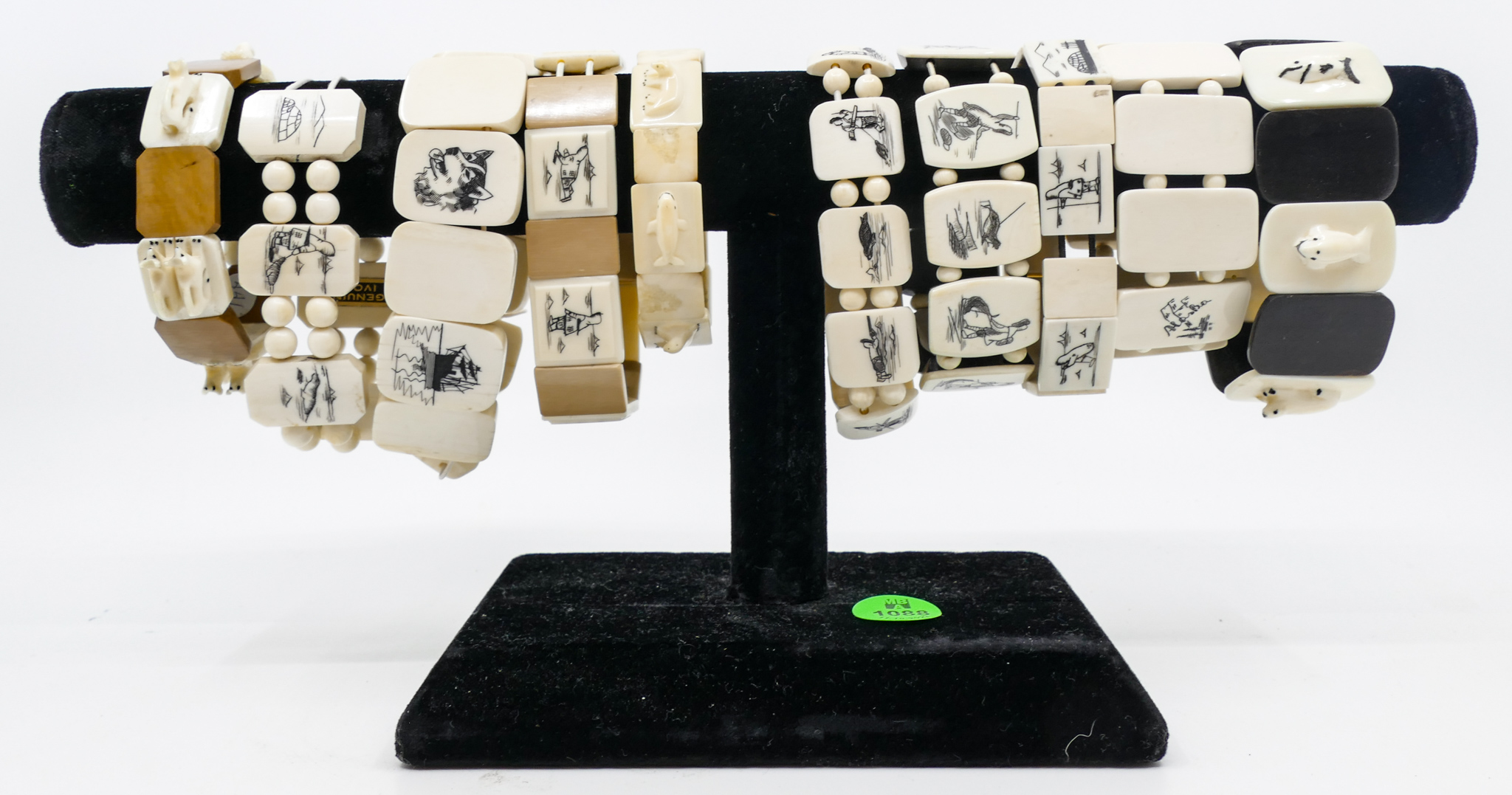 10pc Alaskan Inuit Scrimshawed
