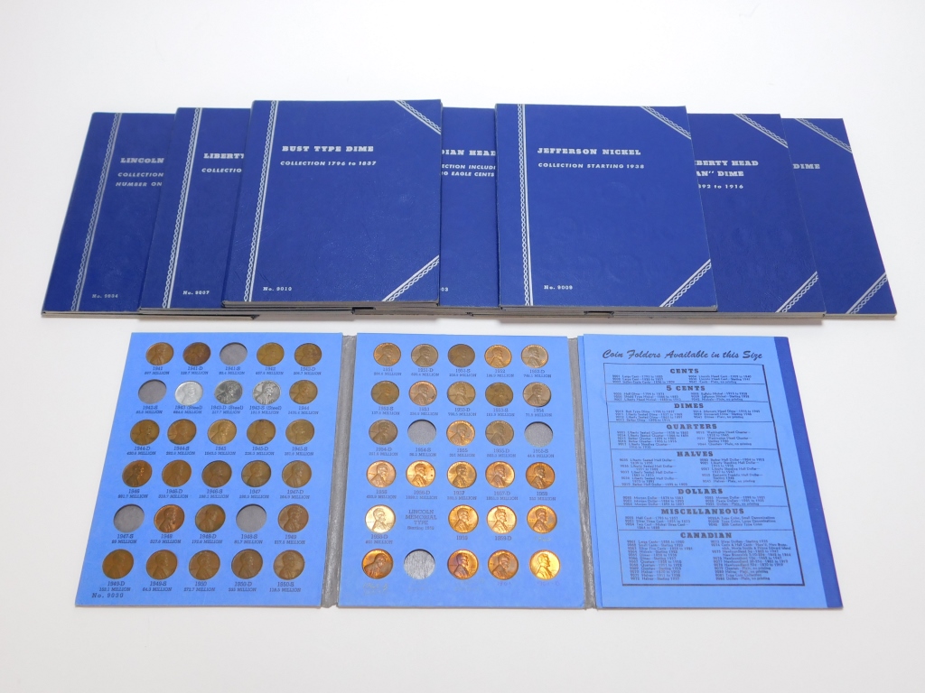 10PC AMERICAN COIN COLLECTING BOOKS