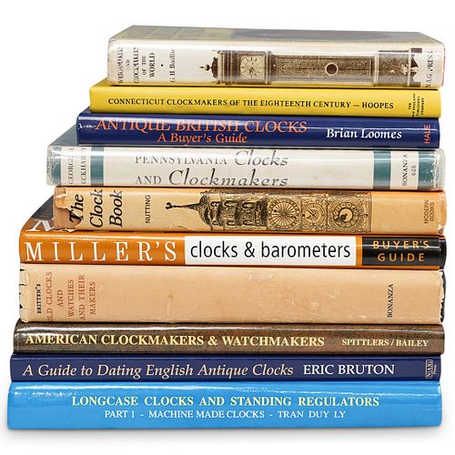 (10PC) ANTIQUE CLOCK REFERENCE BOOK