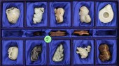 10pc Chinese Jade Animal & Pea