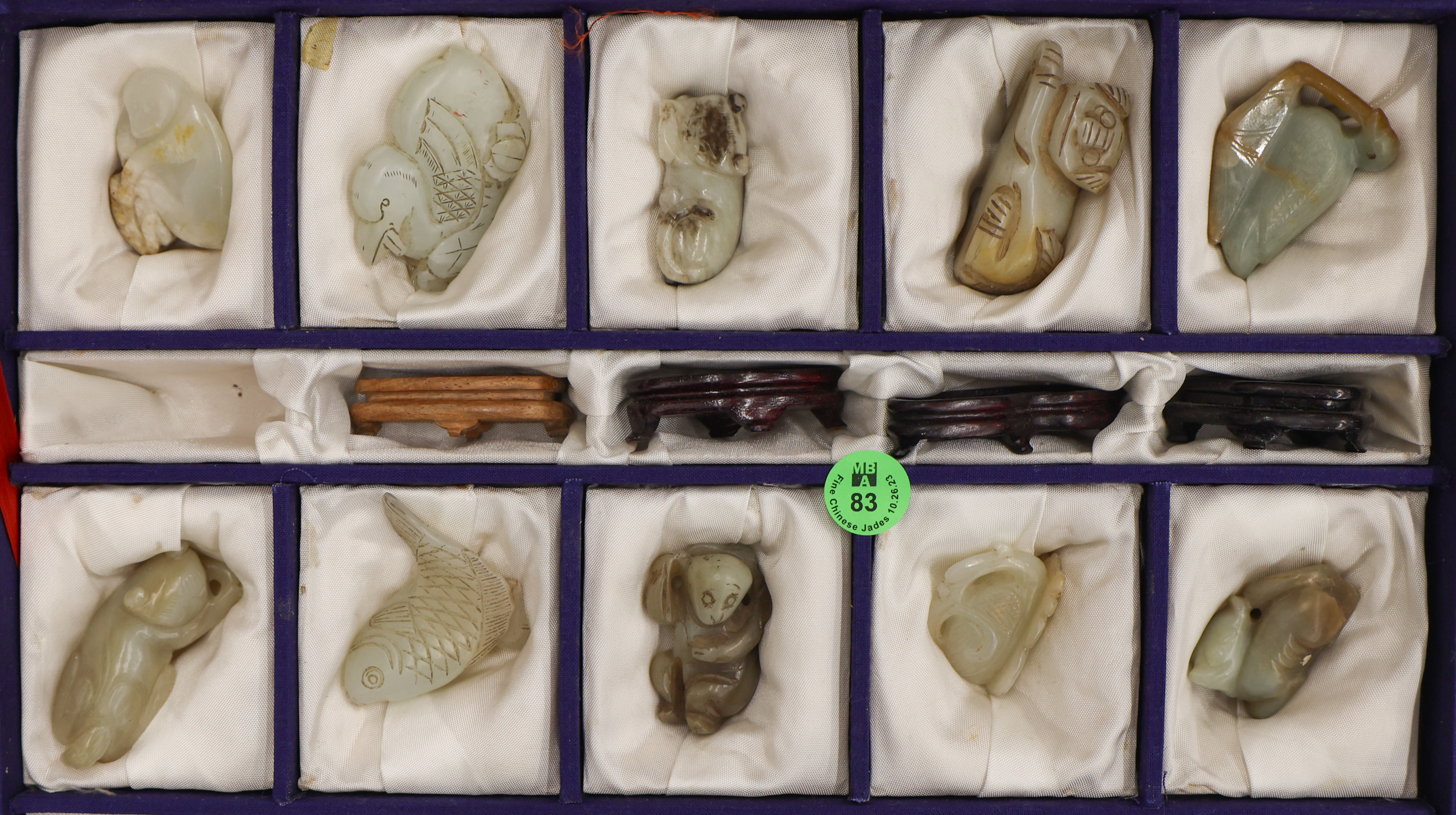 10pc Chinese Jade Animal Carvings