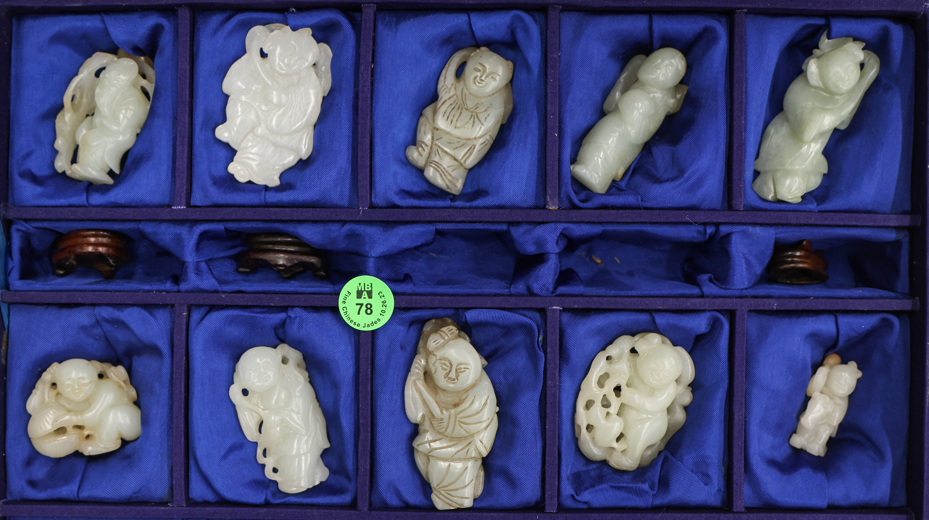10pc Chinese Jade Children & Figure