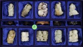 10pc Chinese Jade Seated Child