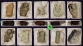 10pc Chinese Jade Standing & S