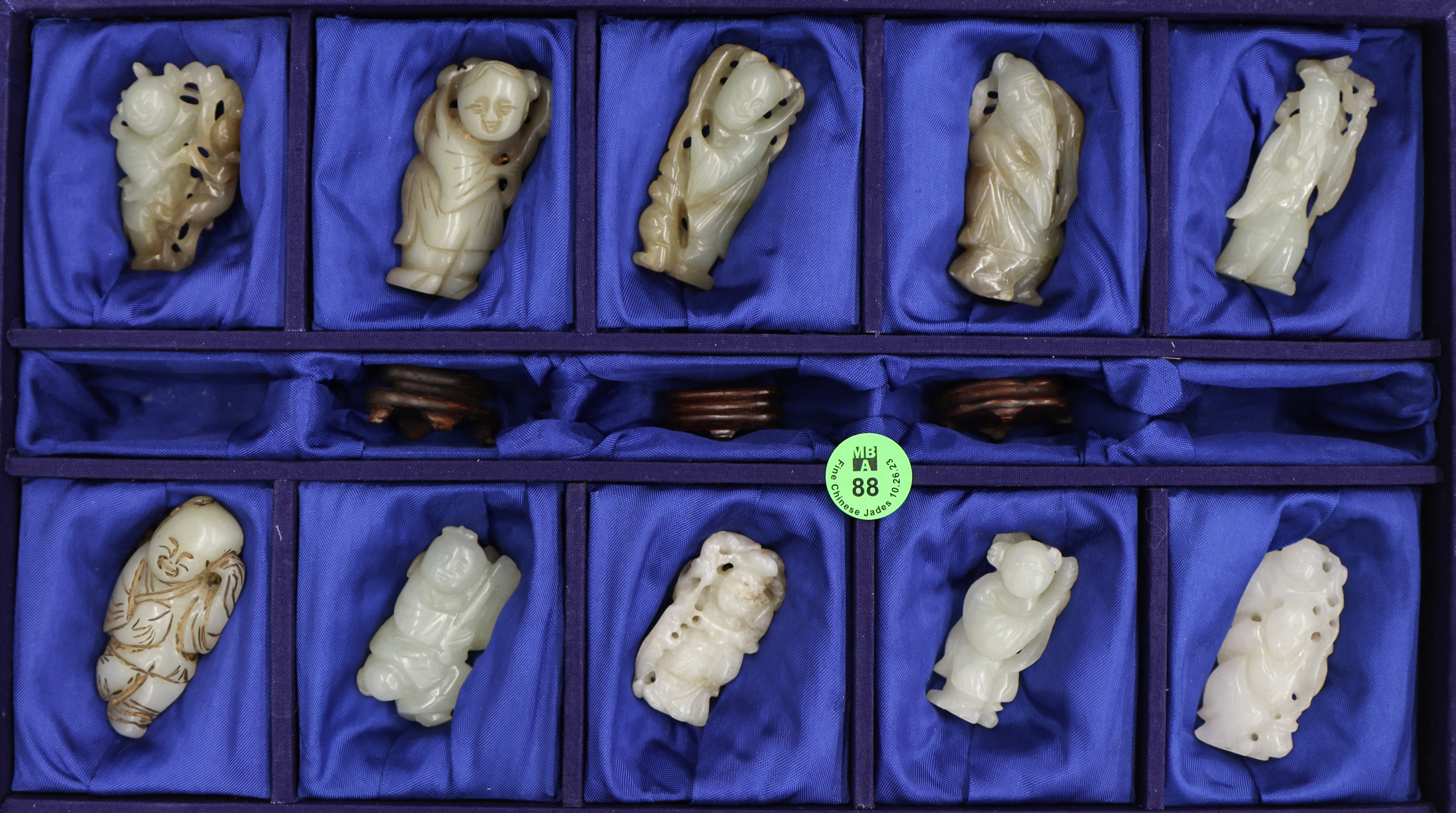 10pc Chinese Jade Standing Figure