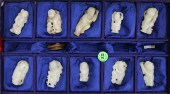 10pc Chinese White Jade Childr
