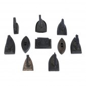 10PC GROUP OF ANTIQUE CAST IRO