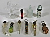 10PC LALIQUE GLASS ENAMEL PERF