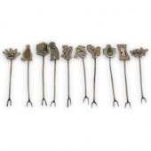(10PC) MEXICAN STERLING OLIVE