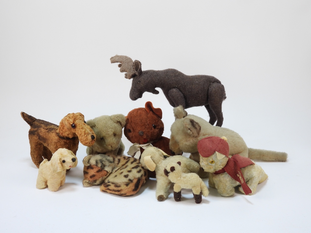 10PC MOHAIR & OTHER STUFFED