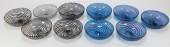10PC VENETIAN SWIRLED ART GLAS